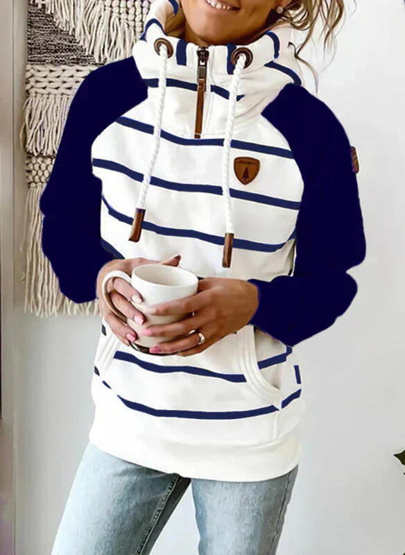 Janett | trendy og stilfuld stribet sweater