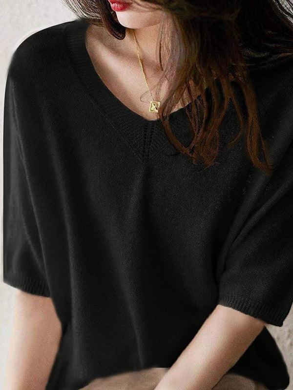 Alison | cashmere striktrøje med v-hals