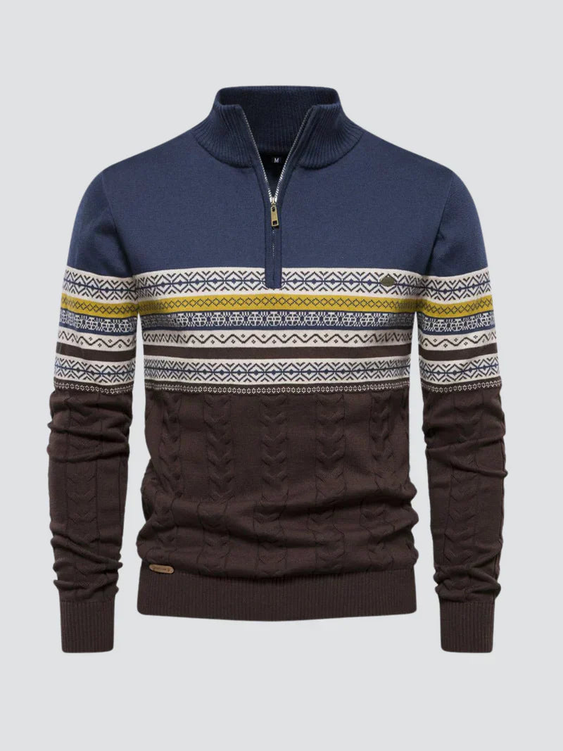 Harrison - sweater med lynlås