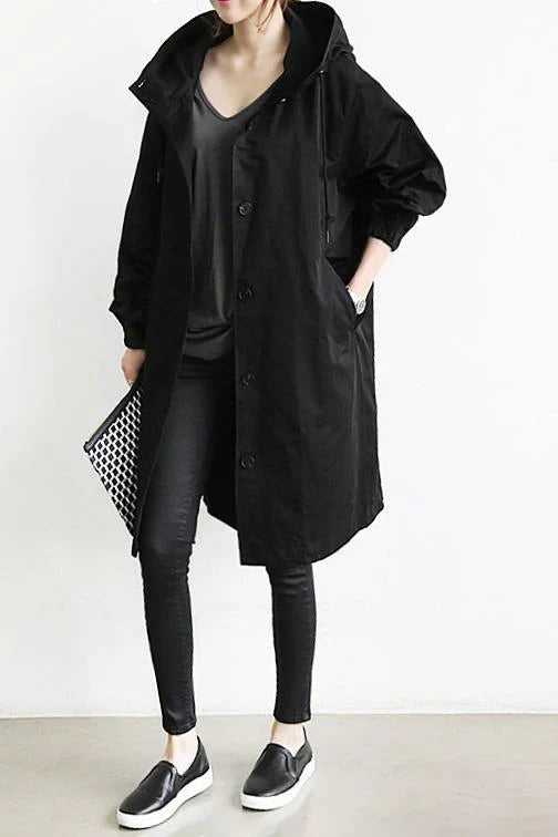 Vandtæt trenchcoat med hætte Helena