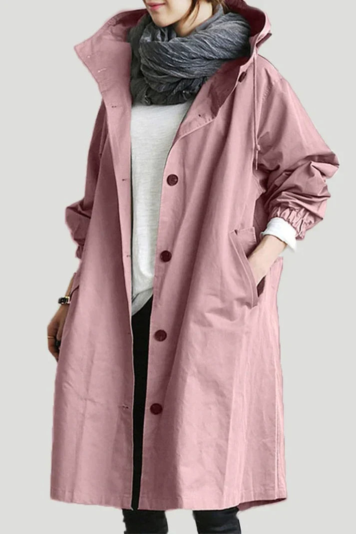 Vandtæt trenchcoat med hætte Helena