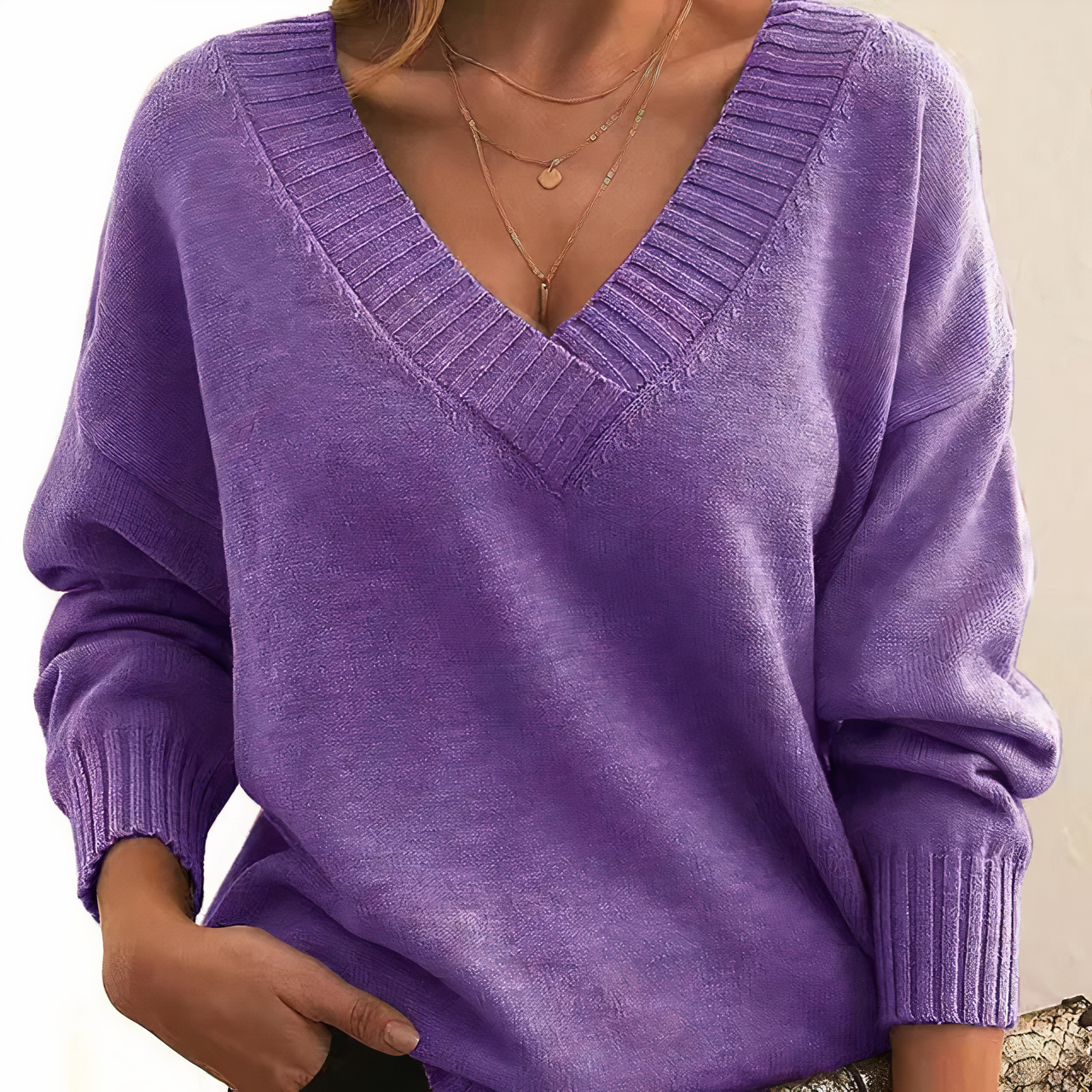 Moderigtig kashmir sweater - efterår