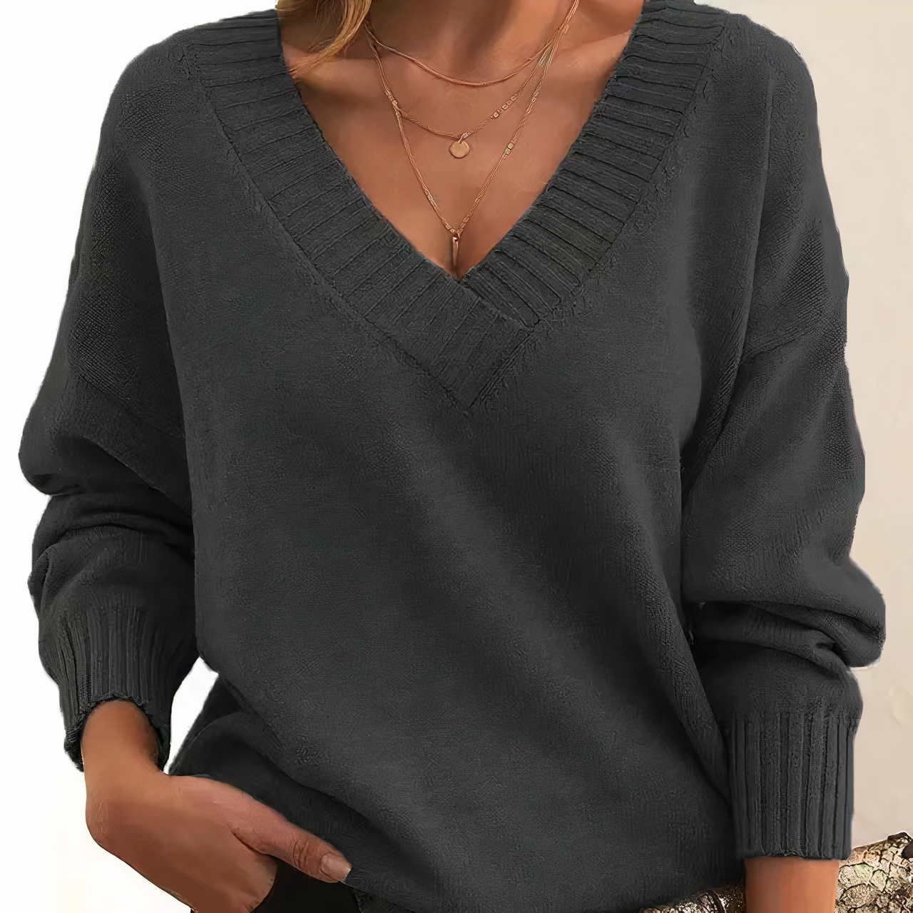 Moderigtig kashmir sweater - efterår