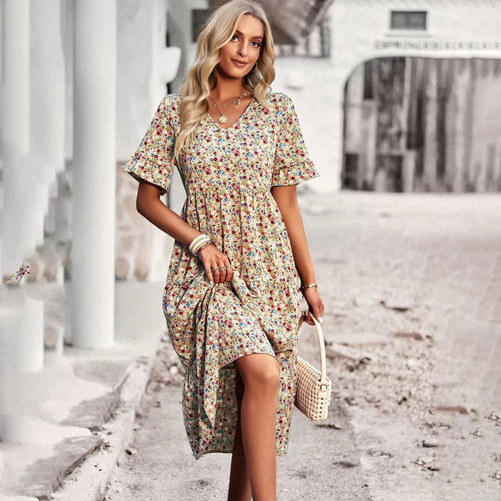 Lena – blomstret sommerkjole