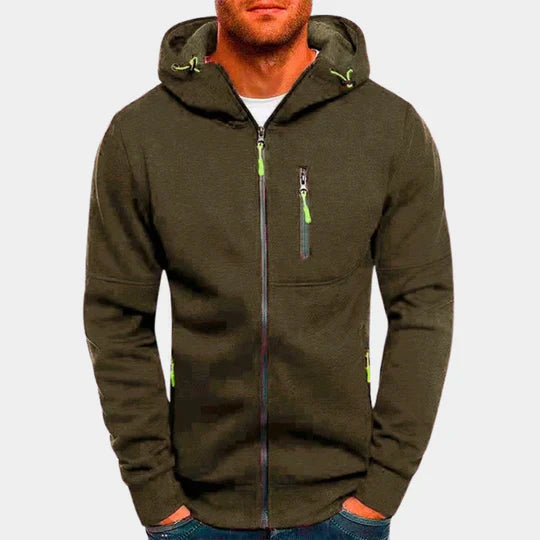 Jacks - herre sweatshirt med hætte og lynlås
