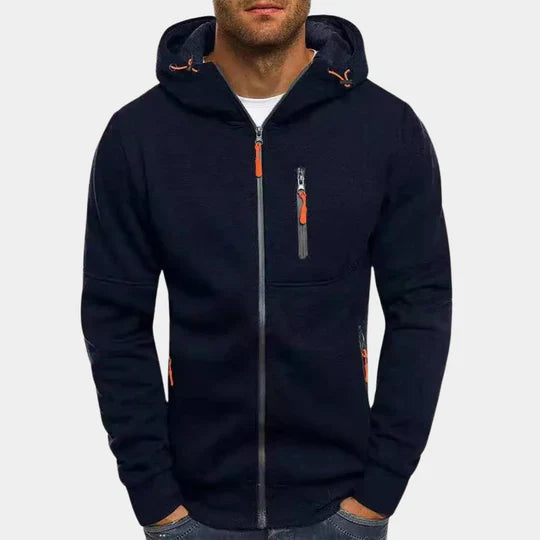 Jacks - herre sweatshirt med hætte og lynlås