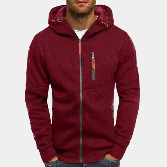 Jacks - herre sweatshirt med hætte og lynlås