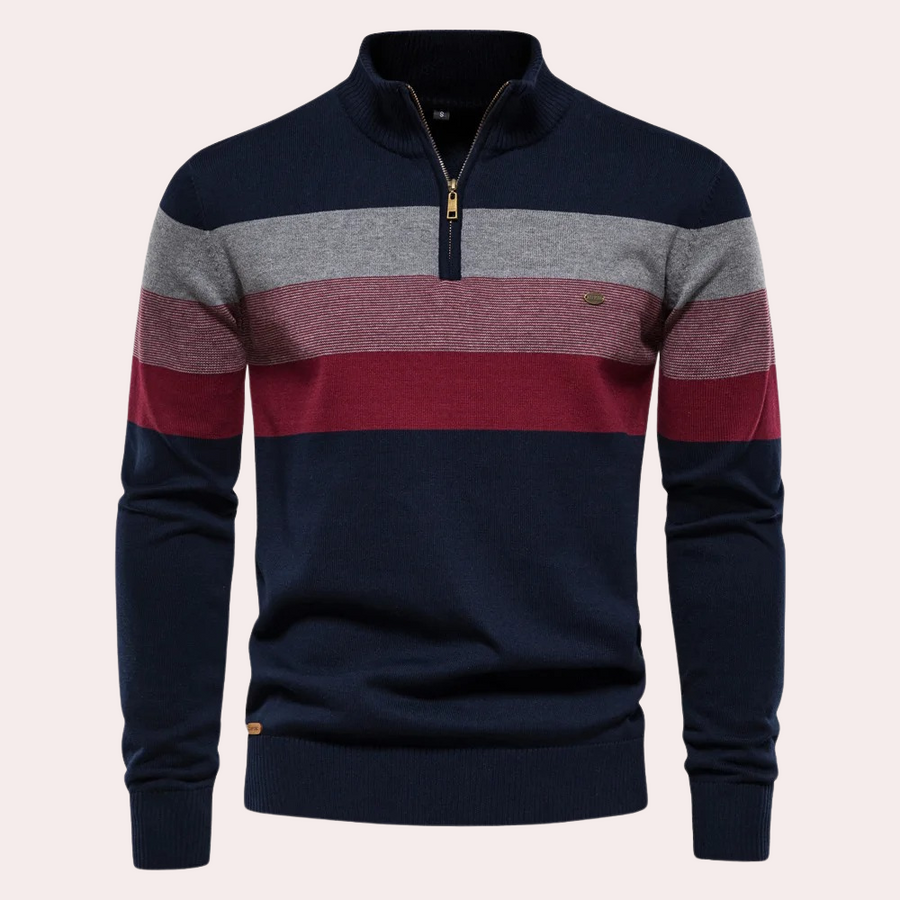 Calvin | trendy stribet herresweater