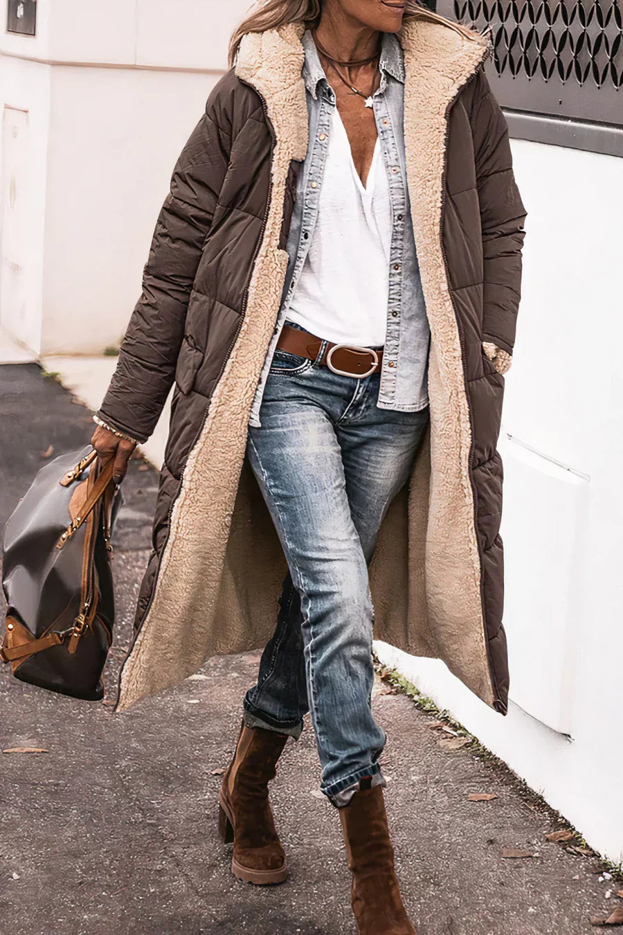 Kennedy - elegant dobbeltsidet varm parka