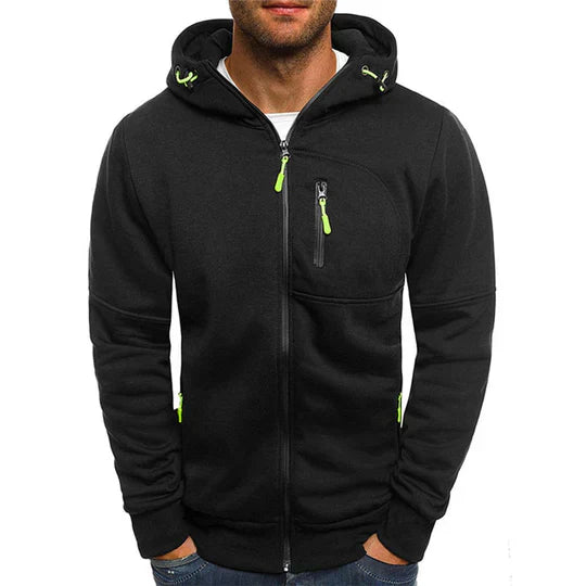 Jacks - herre sweatshirt med hætte og lynlås