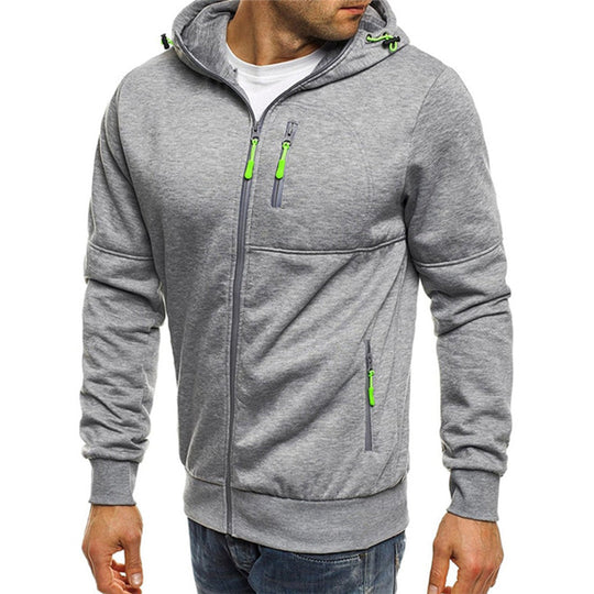 Jacks - herre sweatshirt med hætte og lynlås