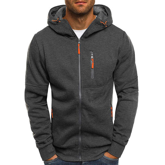 Jacks - herre sweatshirt med hætte og lynlås