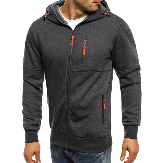 Jacks - herre sweatshirt med hætte og lynlås