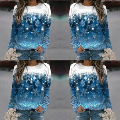 Eva - unik trøje med sneprint