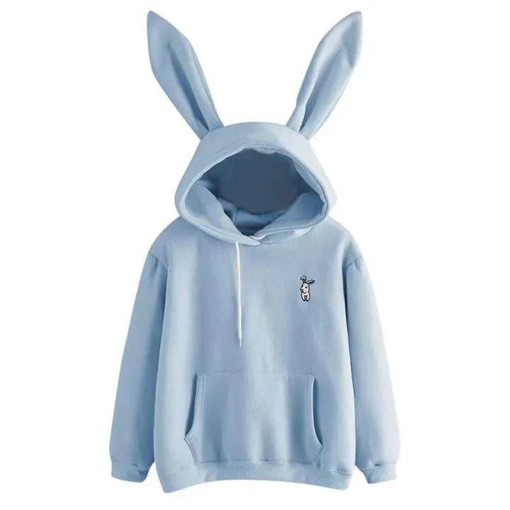 Pera - sweatshirt til kvinder med hætte og kaninører