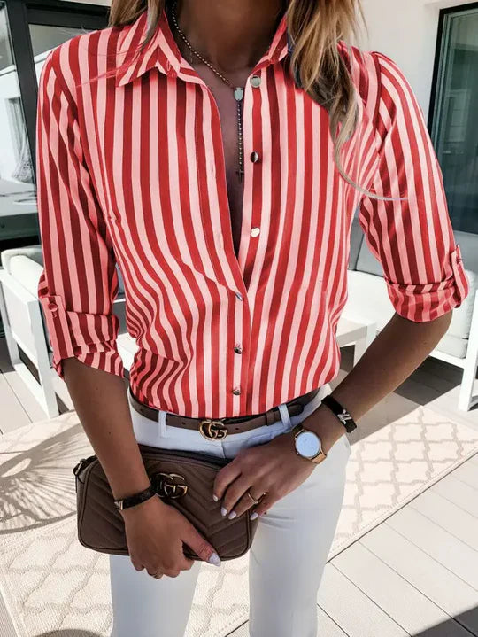 Carina - maritim stribet bluse