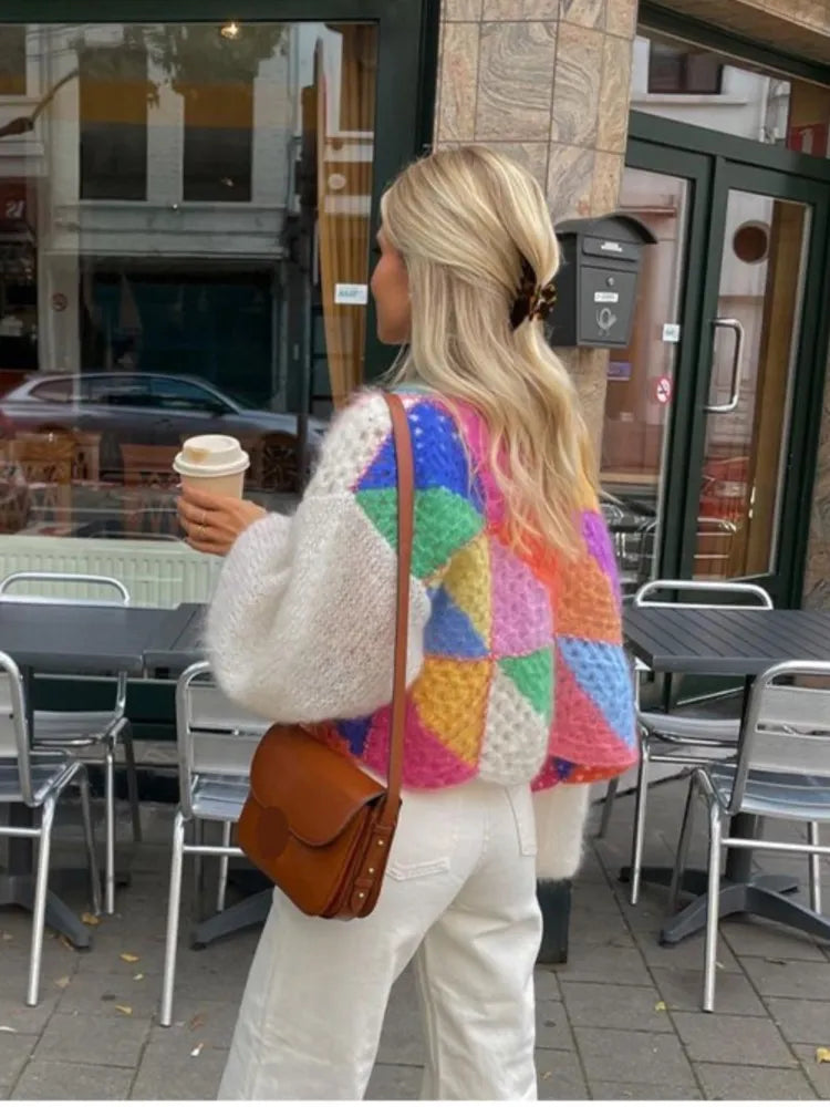 Frances - stribet åben sweater