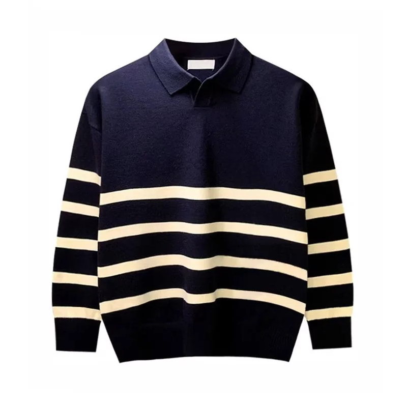 Ezekiel - stribet strikket sweater til mænd
