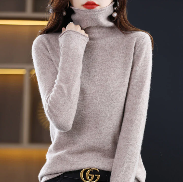 Helena vinterchic: rullekrave i ren uld for stilfuld elegance
