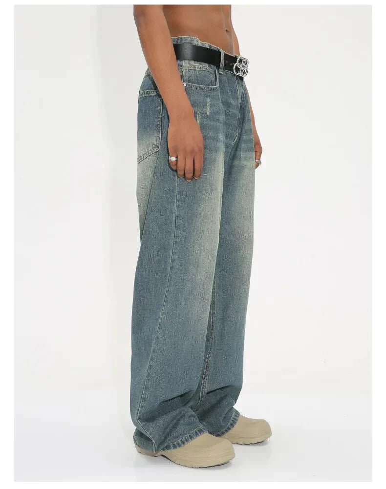 Weldon - vaskede retro vide jeans