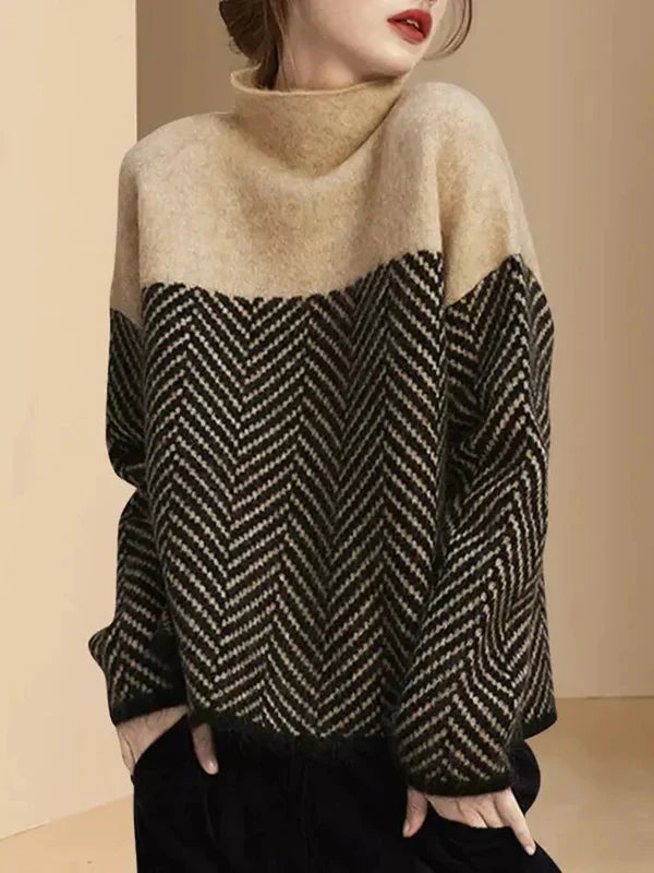 Lauren | høj krave løs blød sweater
