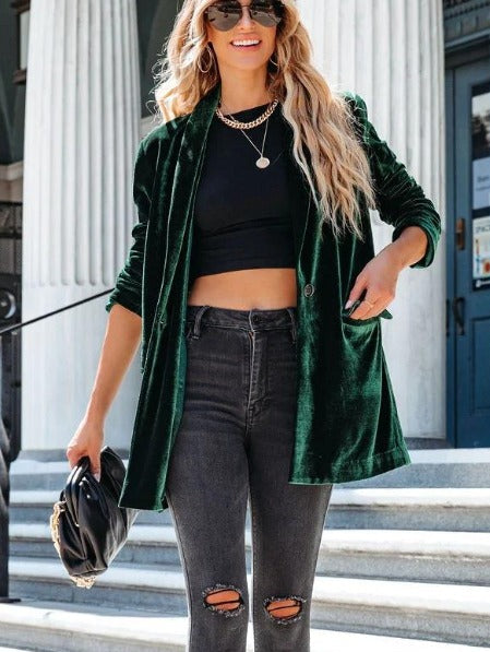 Blazer i fløjl