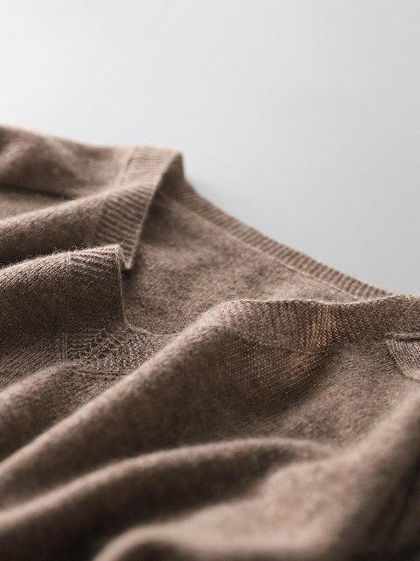 Alison | cashmere striktrøje med v-hals
