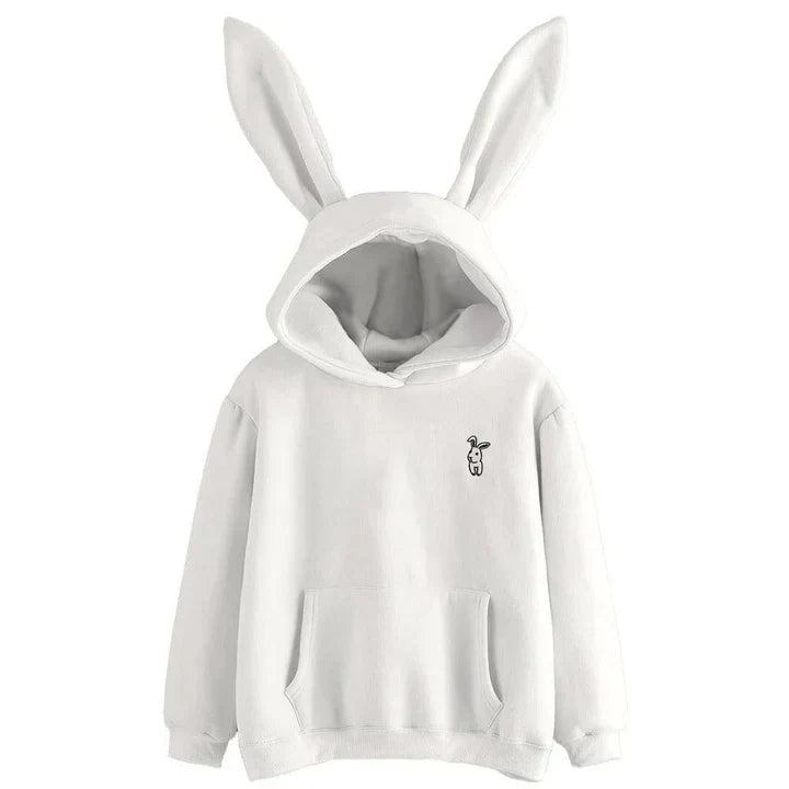 Pera - sweatshirt til kvinder med hætte og kaninører