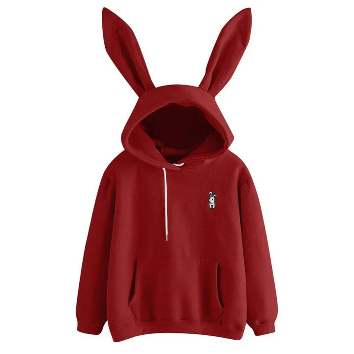 Pera - sweatshirt til kvinder med hætte og kaninører