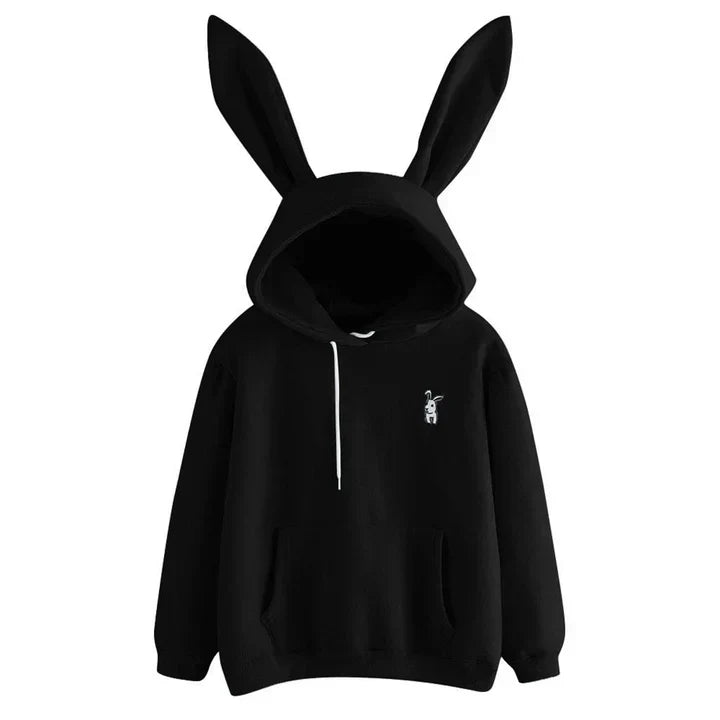 Pera - sweatshirt til kvinder med hætte og kaninører