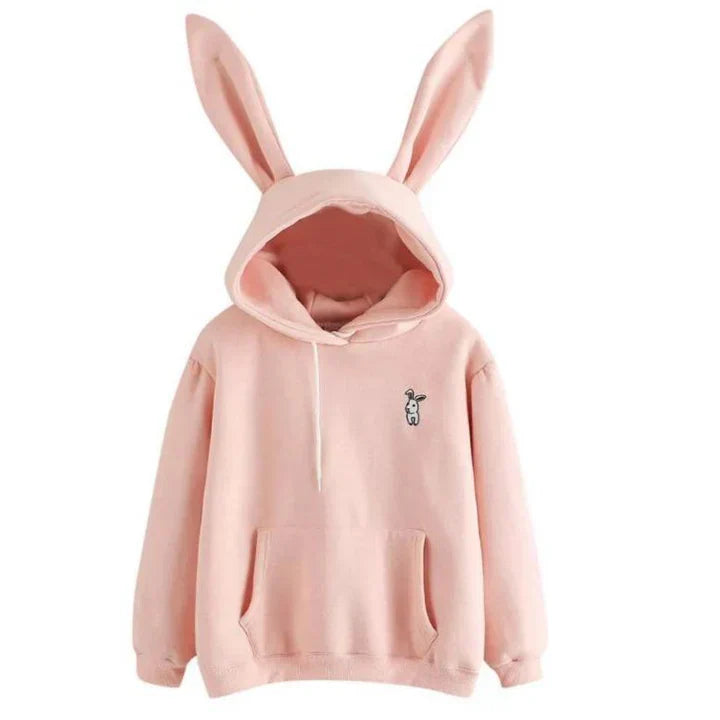 Pera - sweatshirt til kvinder med hætte og kaninører