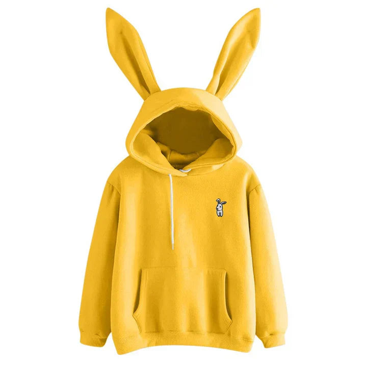 Pera - sweatshirt til kvinder med hætte og kaninører