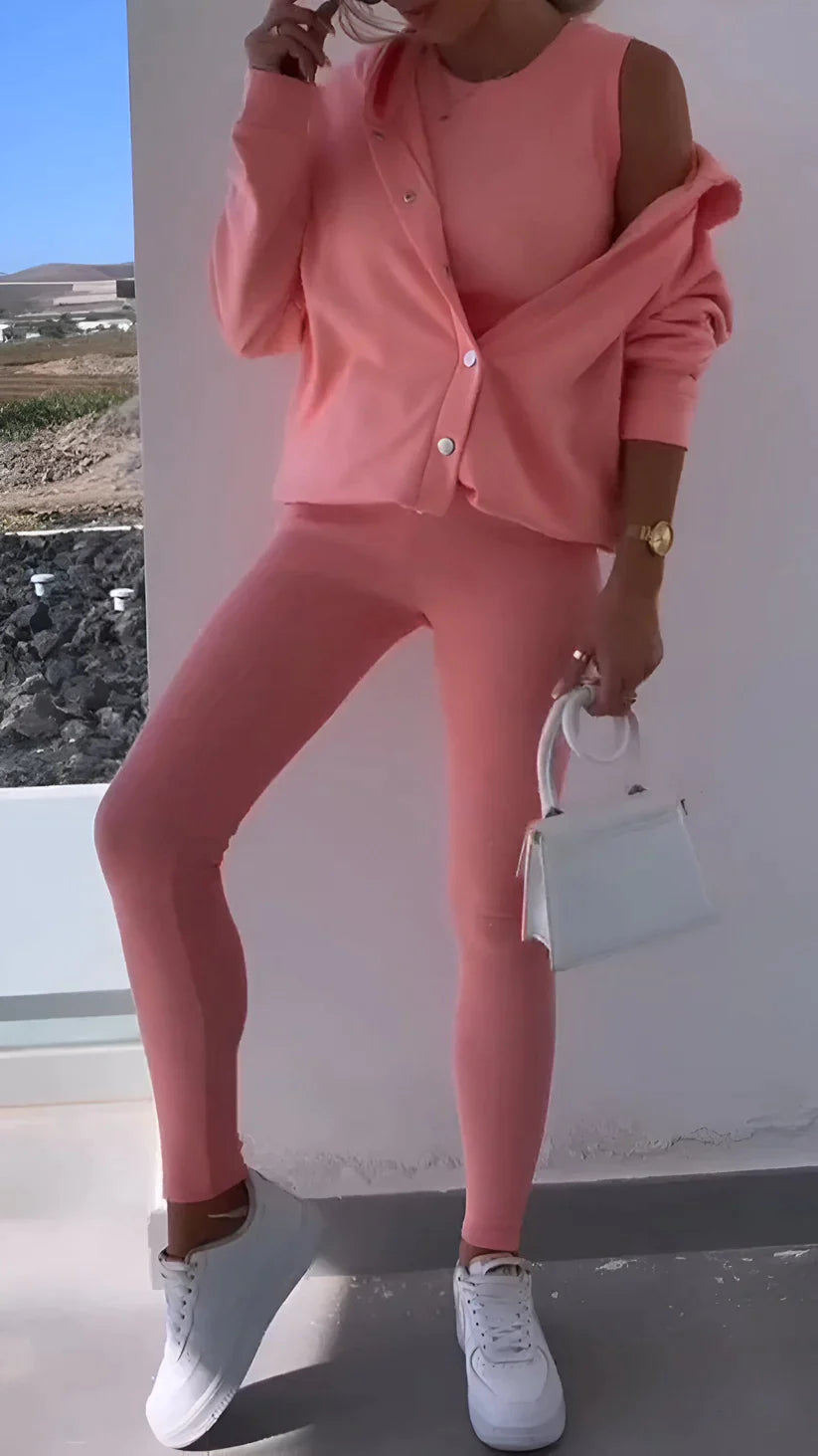 Cosyset - cardigan med hætte sweatshirt