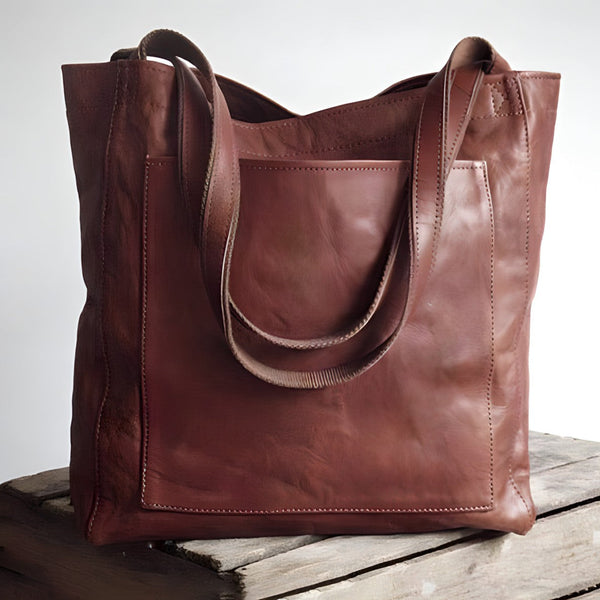 Lea | vintage håndtaske i læder