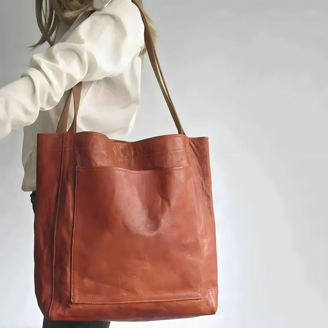 Lea | vintage håndtaske i læder