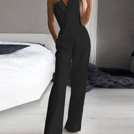 Melia - rød ærmeløs jumpsuit