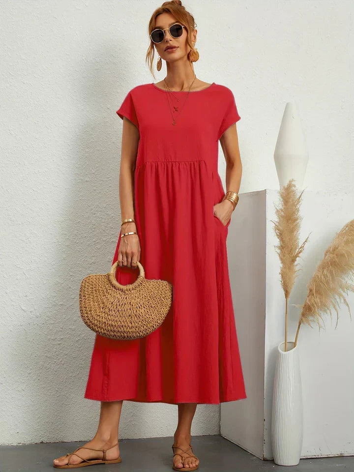 Renee - kortærmet vintage sommerkjole