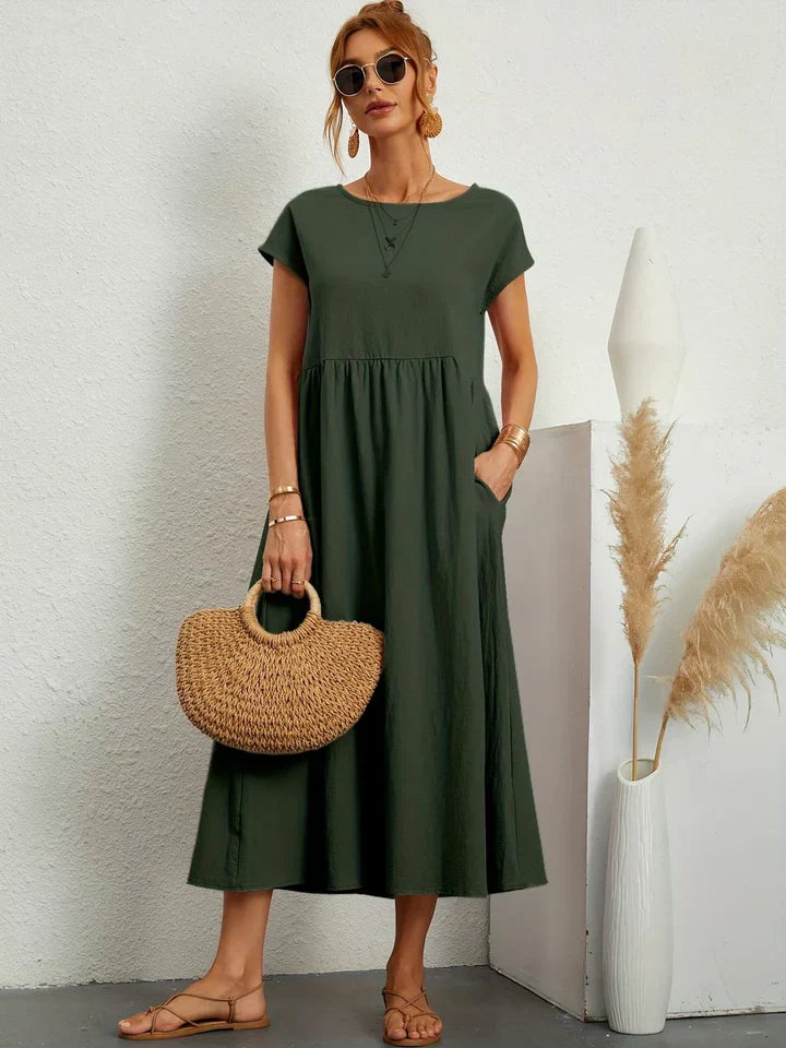 Renee - kortærmet vintage sommerkjole