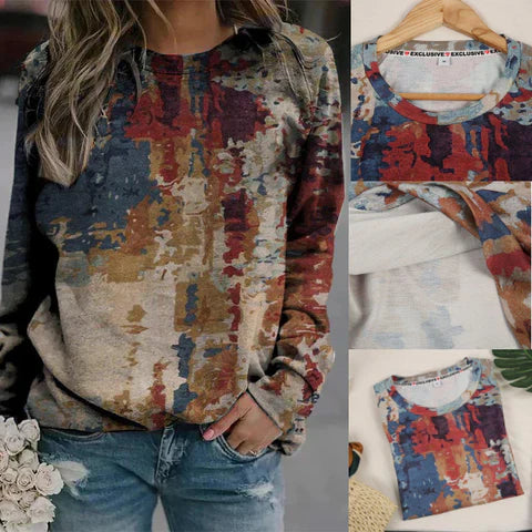 Eva Janssen – sweater med abstrakt print