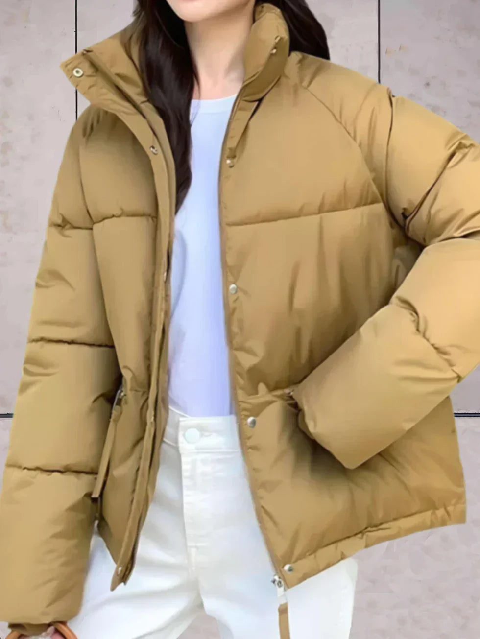 Dana - parkajacke mit stehkragen und doppelverschluss