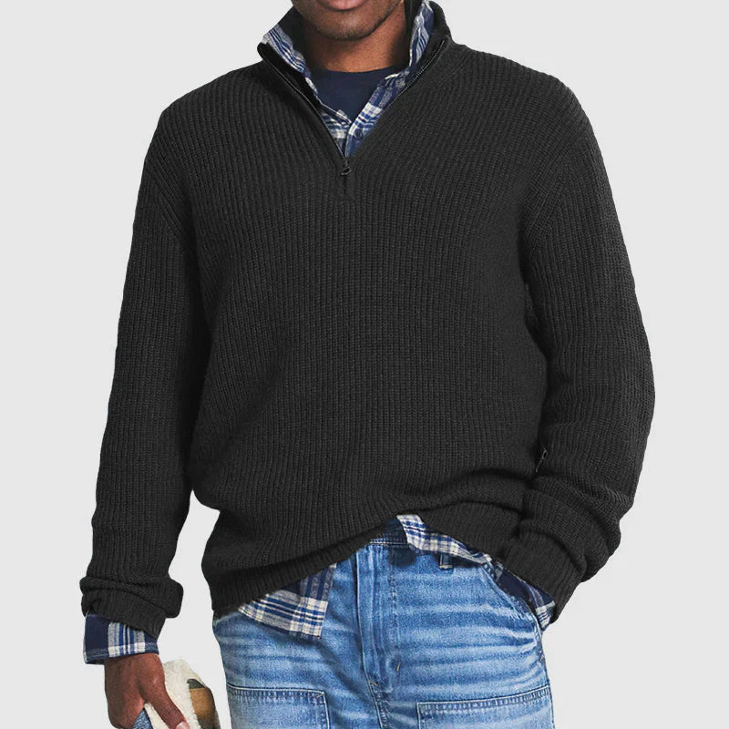 Jerry | business casual sweater med lynlås