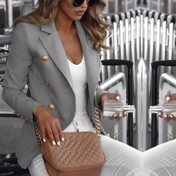 Bantella - moderigtig ternet lang blazer