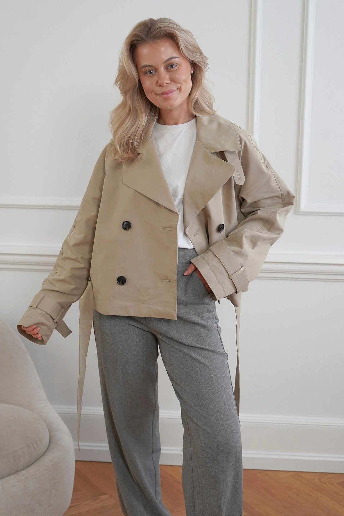 Athene | beige trenchcoat til kvinder