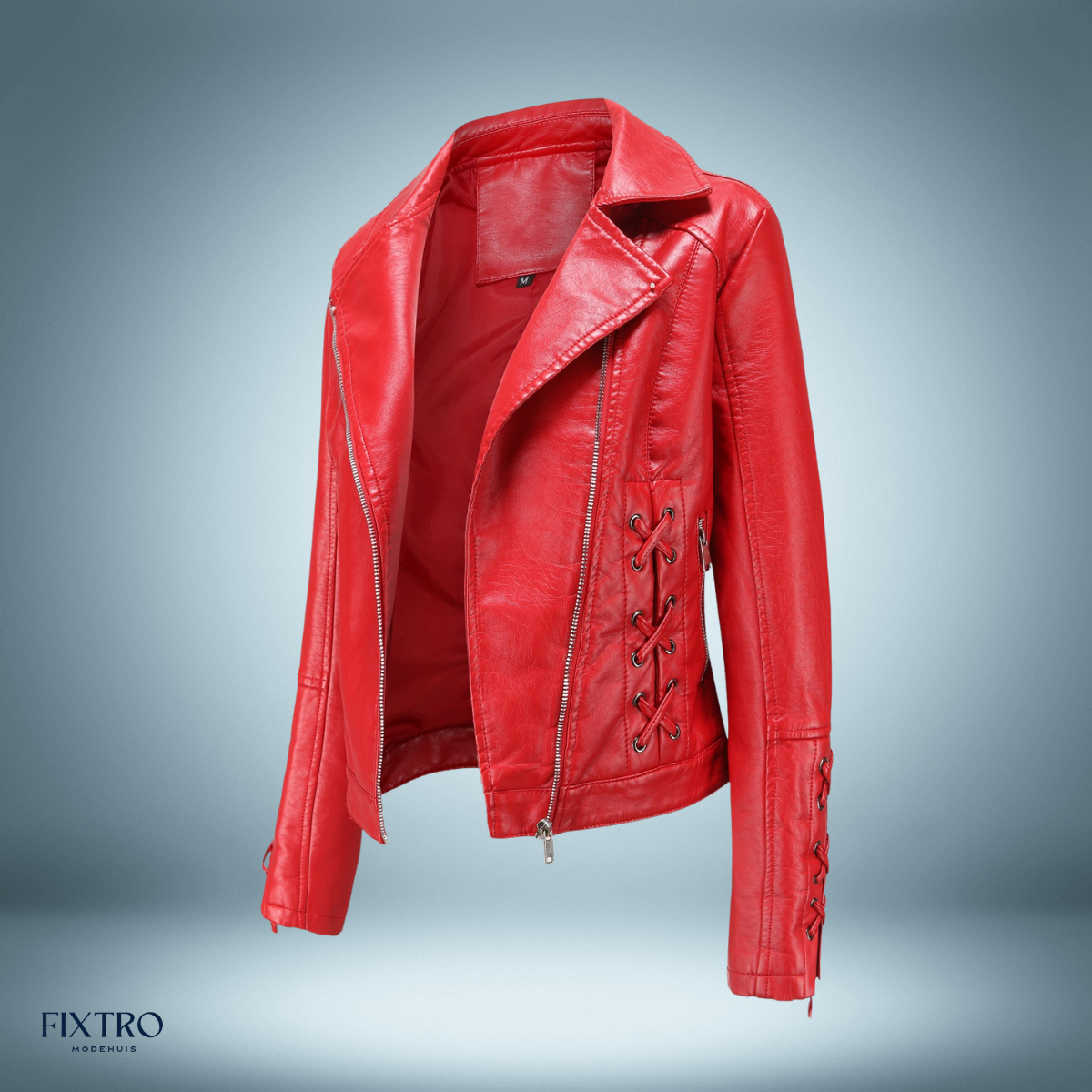 Eksklusiv læderjakke med fletninger