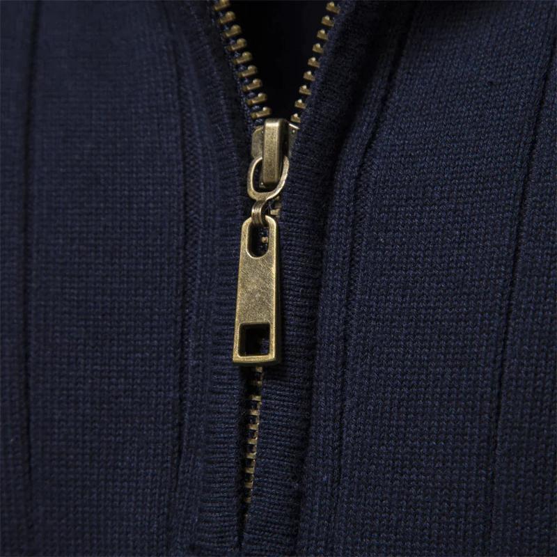 Philipp – klassisk sweater med halv lynlås