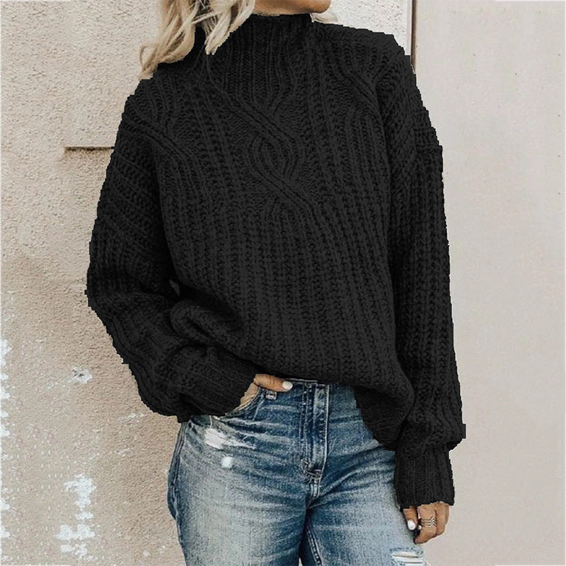Amanda | oversize rullekrave sweater