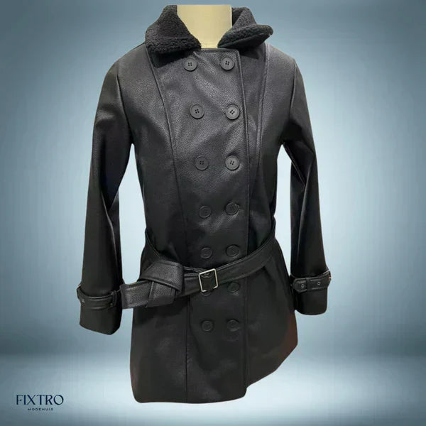 Moderne - lang læderjakke