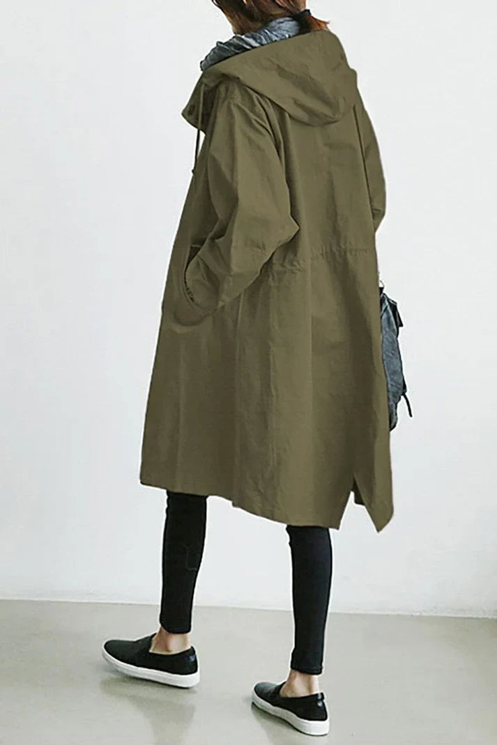 Vandtæt trenchcoat med hætte Helena
