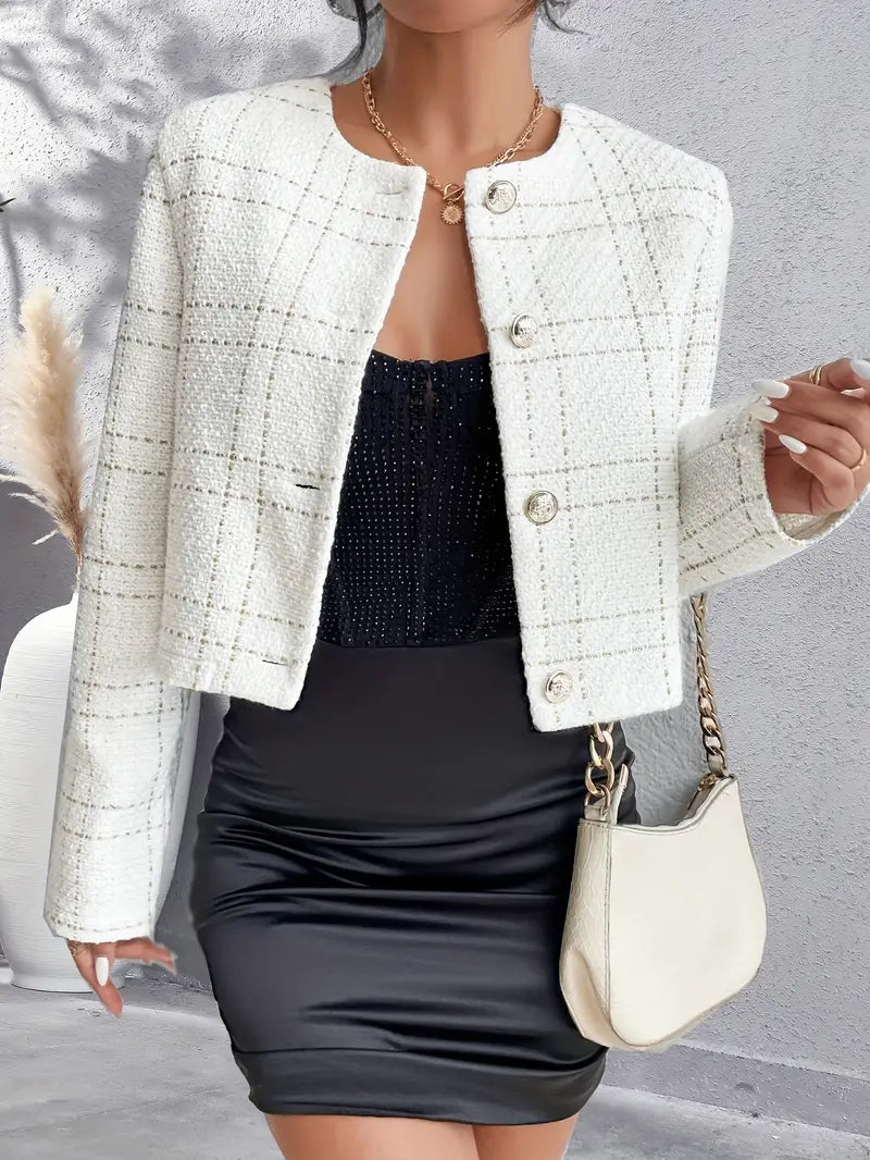 Elegant ternet blazer med knapper - Avari