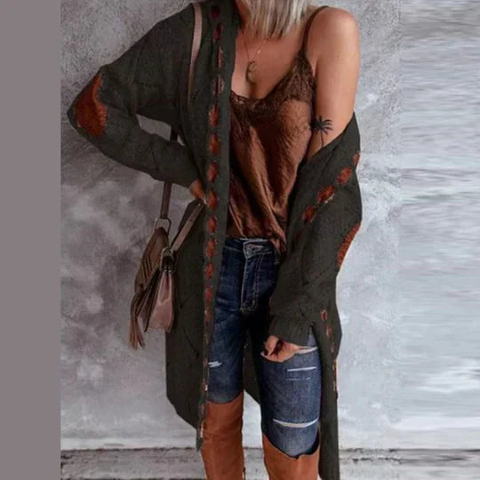 Laetitia - moderigtig cardigan med hætte